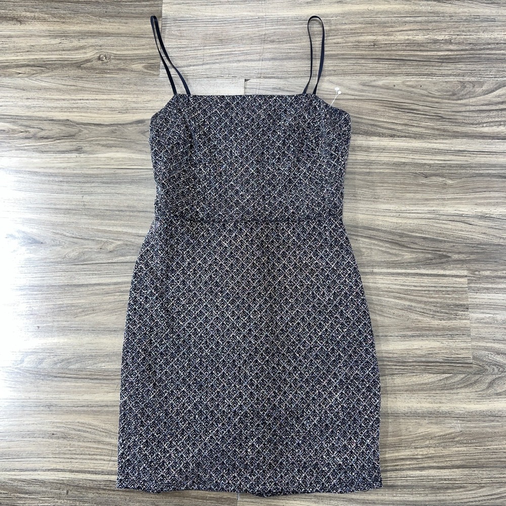 Altar'd State Mini Black Multi Color Sparkle Glitter Dress Size L Clubbing Party